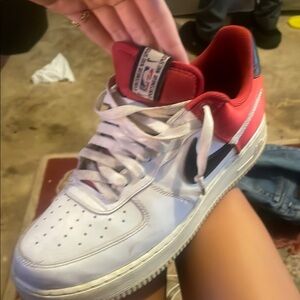 Nike Red and White Athletic Shoes